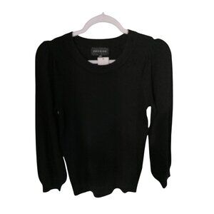 Premise Women's Puff Sleeve Cardigan Sweater Black  NWT Medium